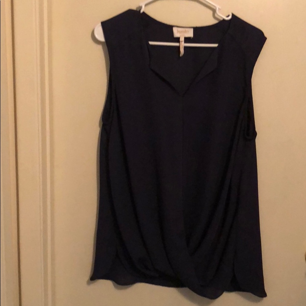 Laundry navy blue top